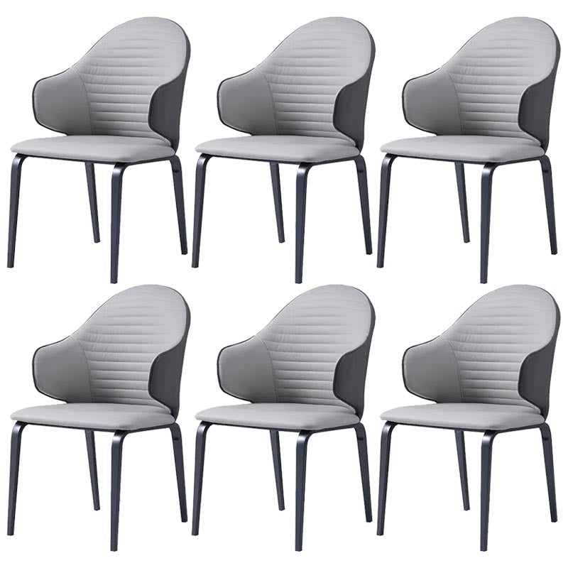 Contemporary Dining Arm Chair Leather Upholstered Dining Chair