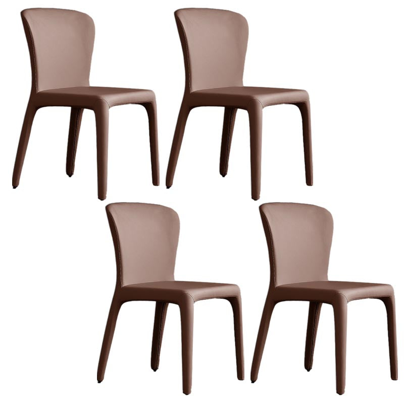 Upholstered Side Chair Leather Dining Side Chair for Dining Room