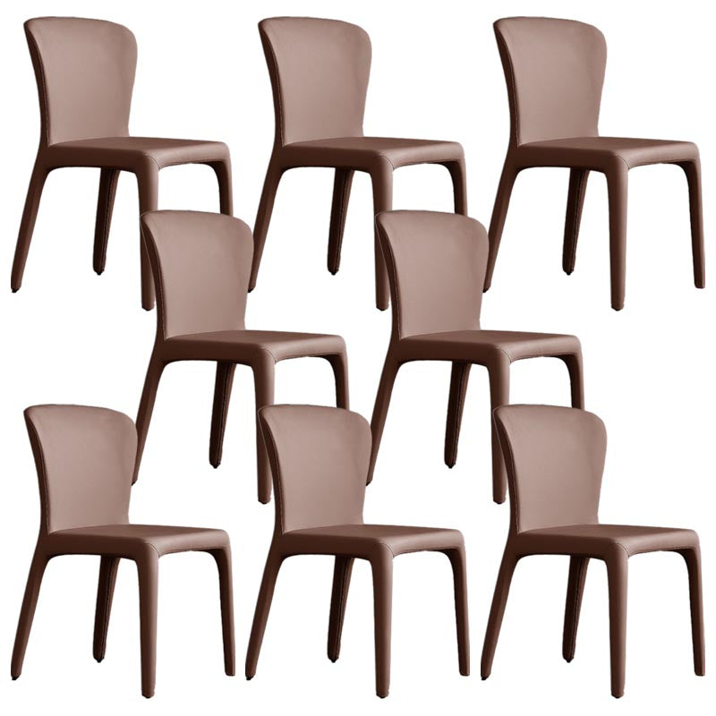 Upholstered Side Chair Leather Dining Side Chair for Dining Room