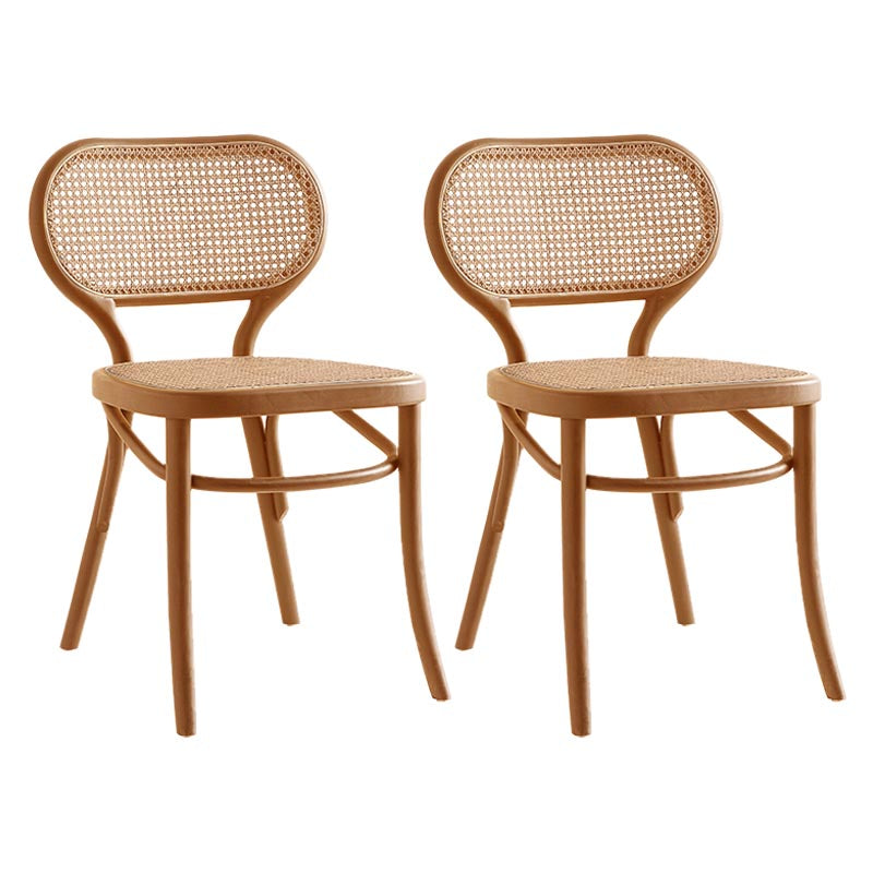 Rattan Dining Side Chair Traditional Ash Solid Wood Side Chair