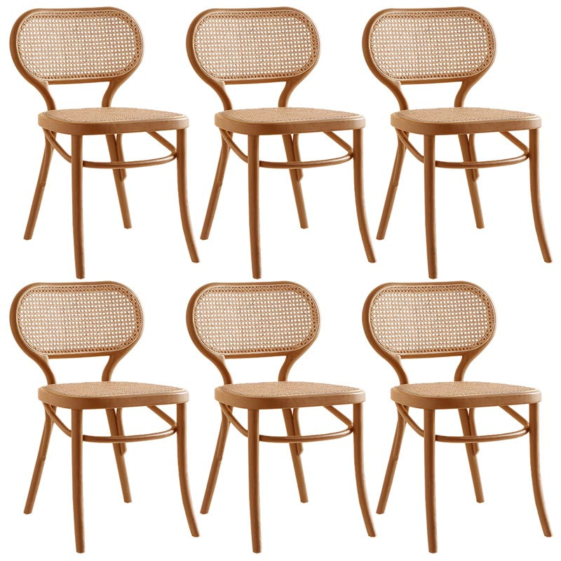 Rattan Dining Side Chair Traditional Ash Solid Wood Side Chair