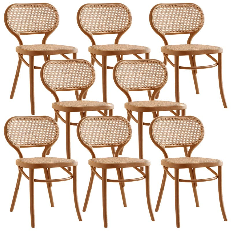 Rattan Dining Side Chair Traditional Ash Solid Wood Side Chair