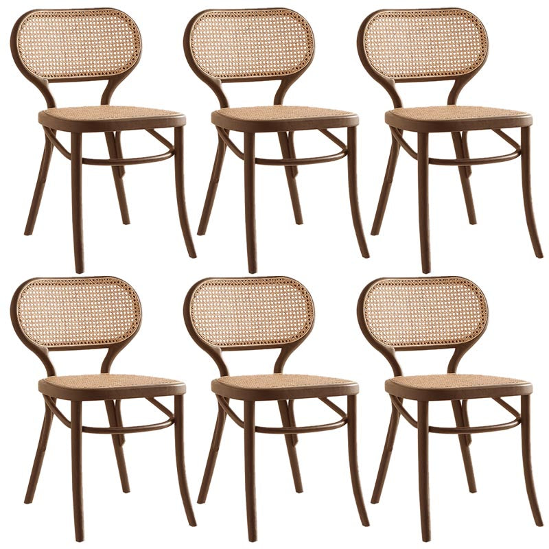 Rattan Dining Side Chair Traditional Ash Solid Wood Side Chair