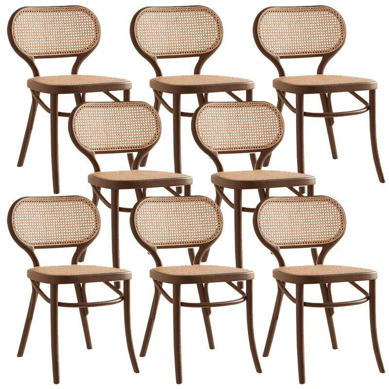 Rattan Dining Side Chair Traditional Ash Solid Wood Side Chair