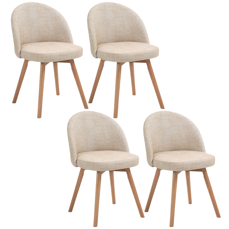 Contemporary Linen Dining Chair Parsons Chair in Matte Finish for Home