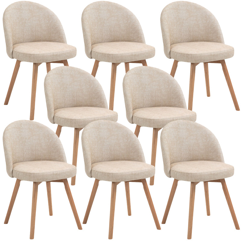 Contemporary Linen Dining Chair Parsons Chair in Matte Finish for Home