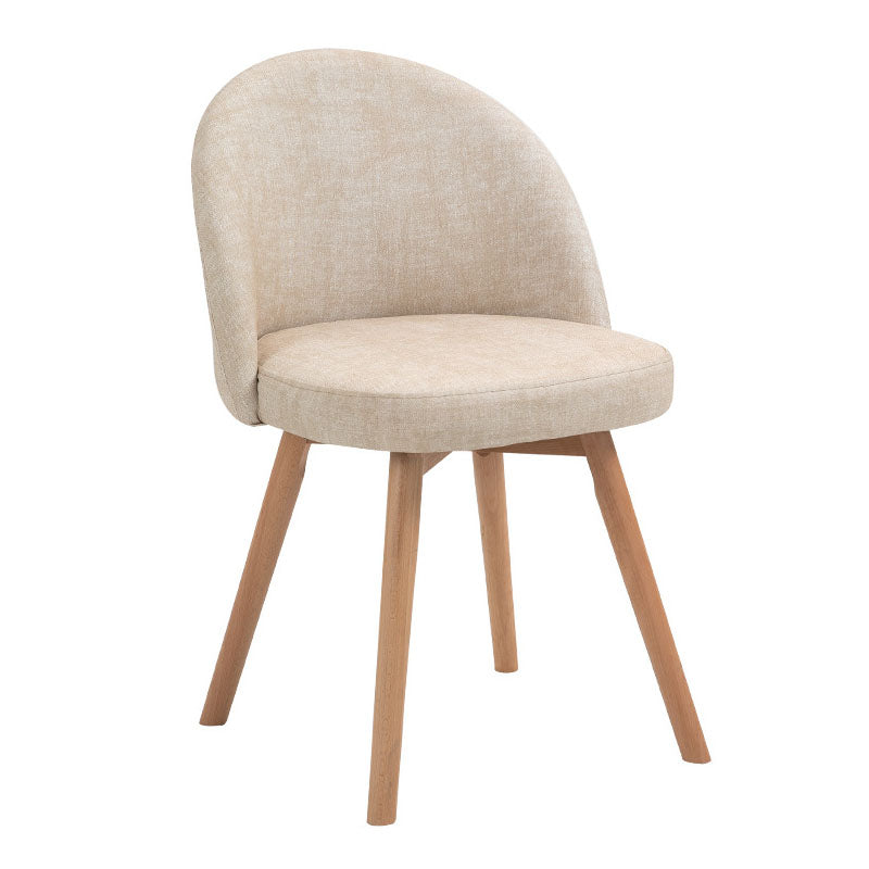 Contemporary Linen Dining Chair Parsons Chair in Matte Finish for Home