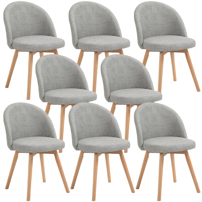 Contemporary Linen Dining Chair Parsons Chair in Matte Finish for Home