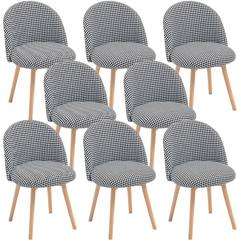 Contemporary Linen Dining Chair Parsons Chair in Matte Finish for Home