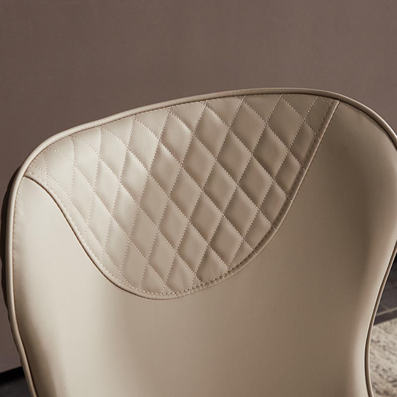 Glam Dining Side Chair Upholstered Leather Side Chair for Home