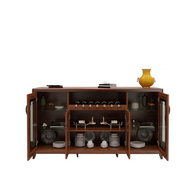 Modern Sideboard Solid Wood No Distressing with Drawers Credenza Cabinets