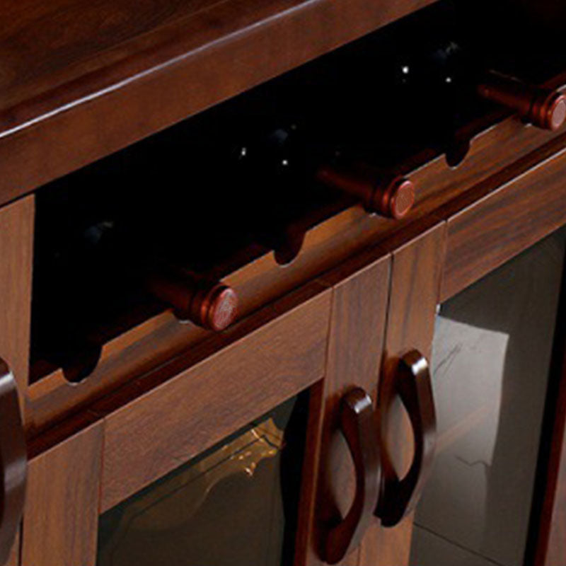 Modern Sideboard Solid Wood No Distressing with Drawers Credenza Cabinets