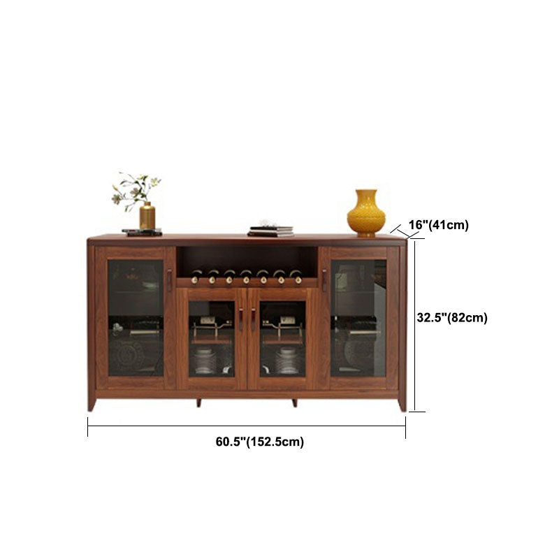 Modern Sideboard Solid Wood No Distressing with Drawers Credenza Cabinets