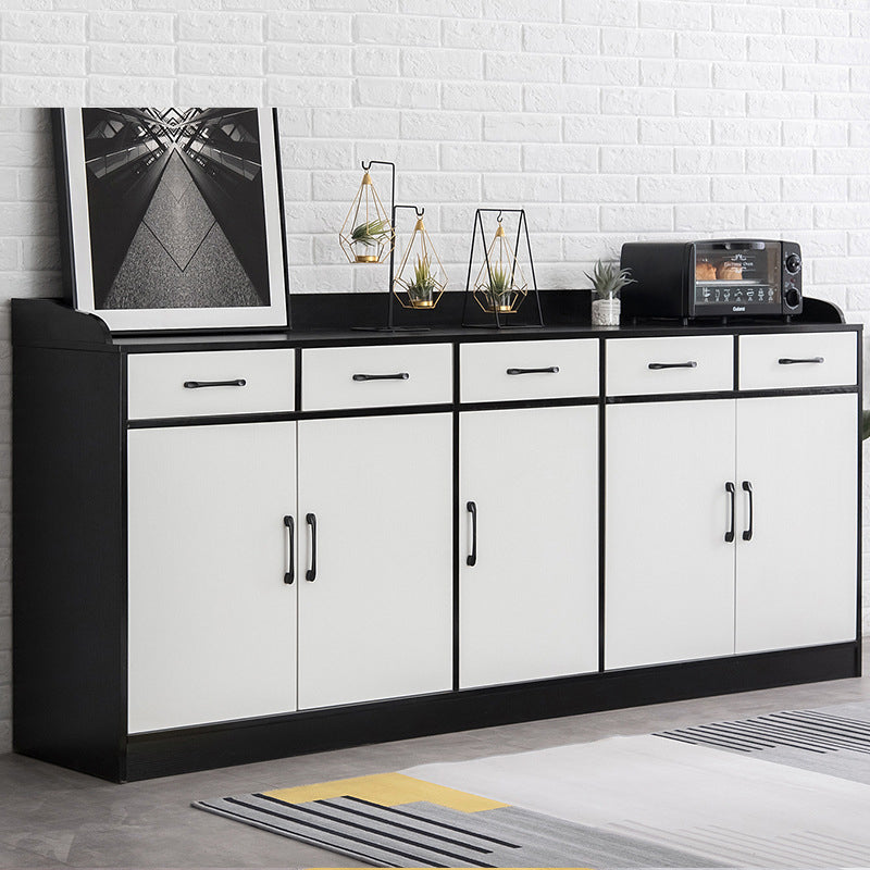 Modern Style Server Imitation Wood Sideboard with Door and Drawer for Dining Room