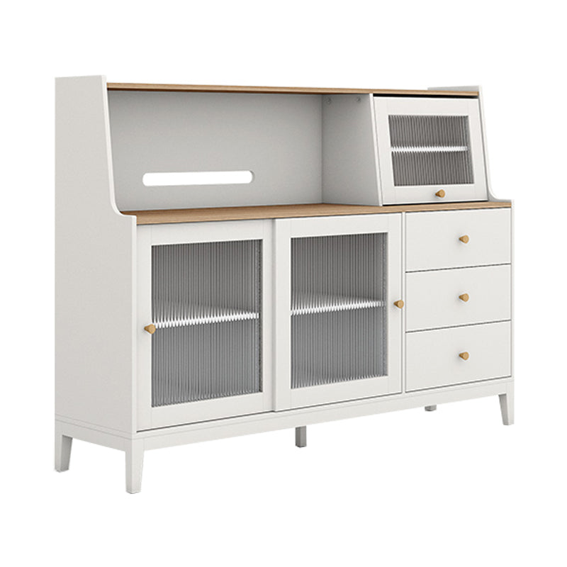 15.75"W Sideboard Contemporary Style White Dining Server with 3 Drawers