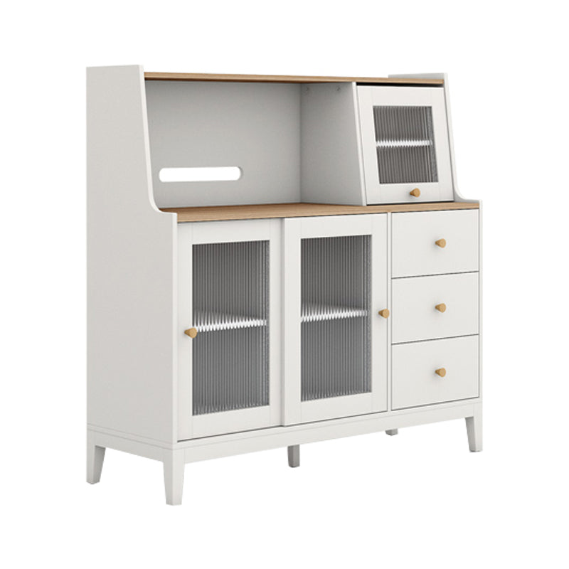 15.75"W Sideboard Contemporary Style White Dining Server with 3 Drawers