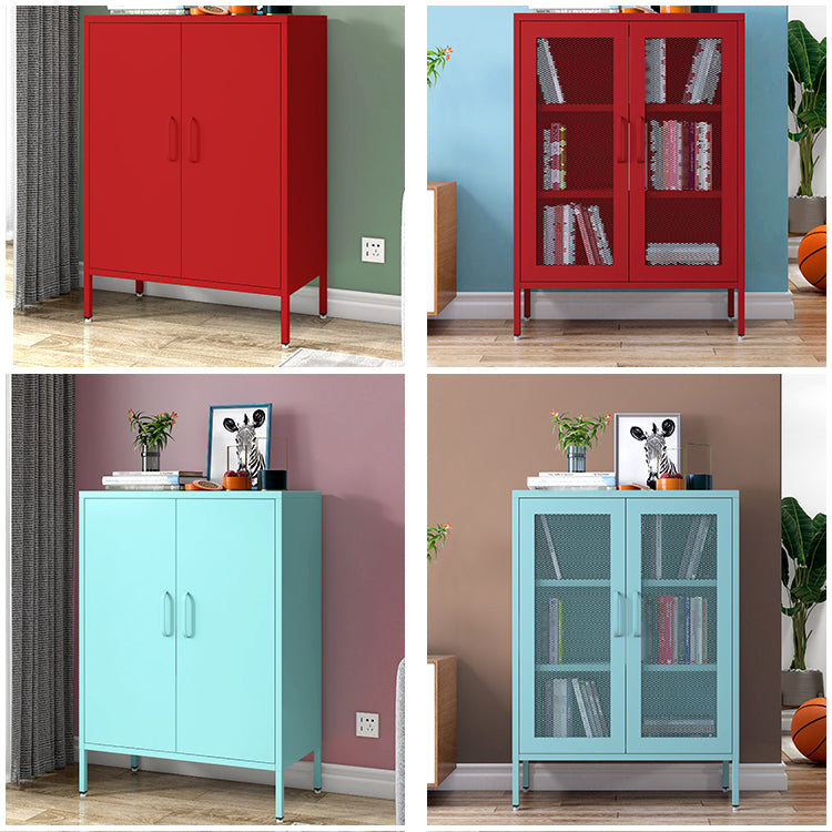 Steel Sideboard Modern Server Cabinet with Storage for Dining Room Kitchen