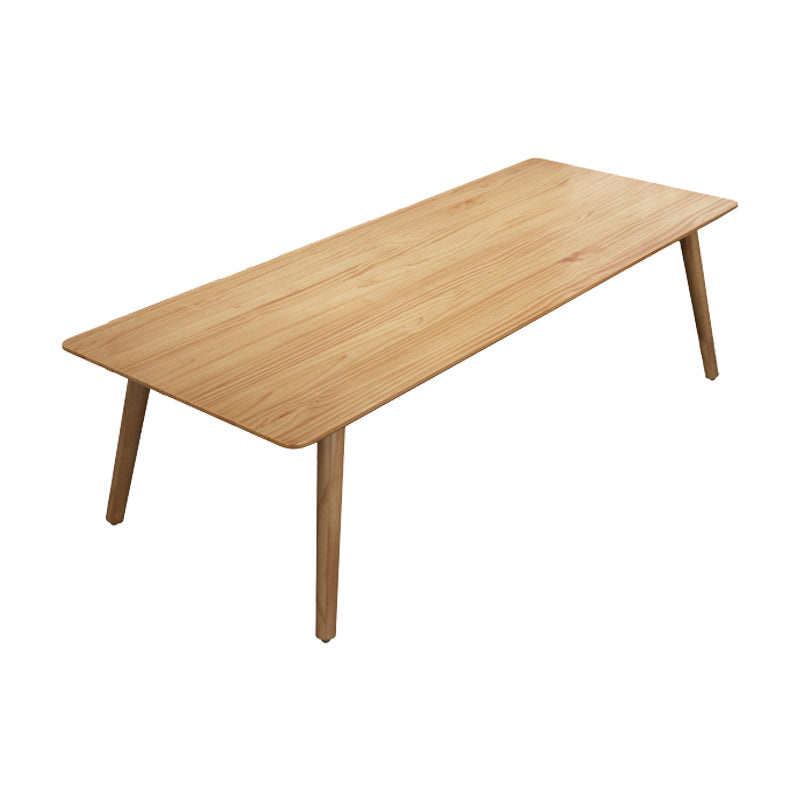 Solid Pinewood Office Writing Table Modern Rectangle Meeting Table