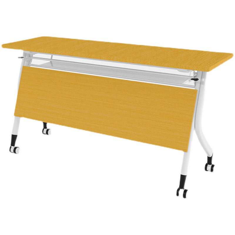 Modern Folding Writing Desk Manufactured Wood Top Desk with Caster Wheels