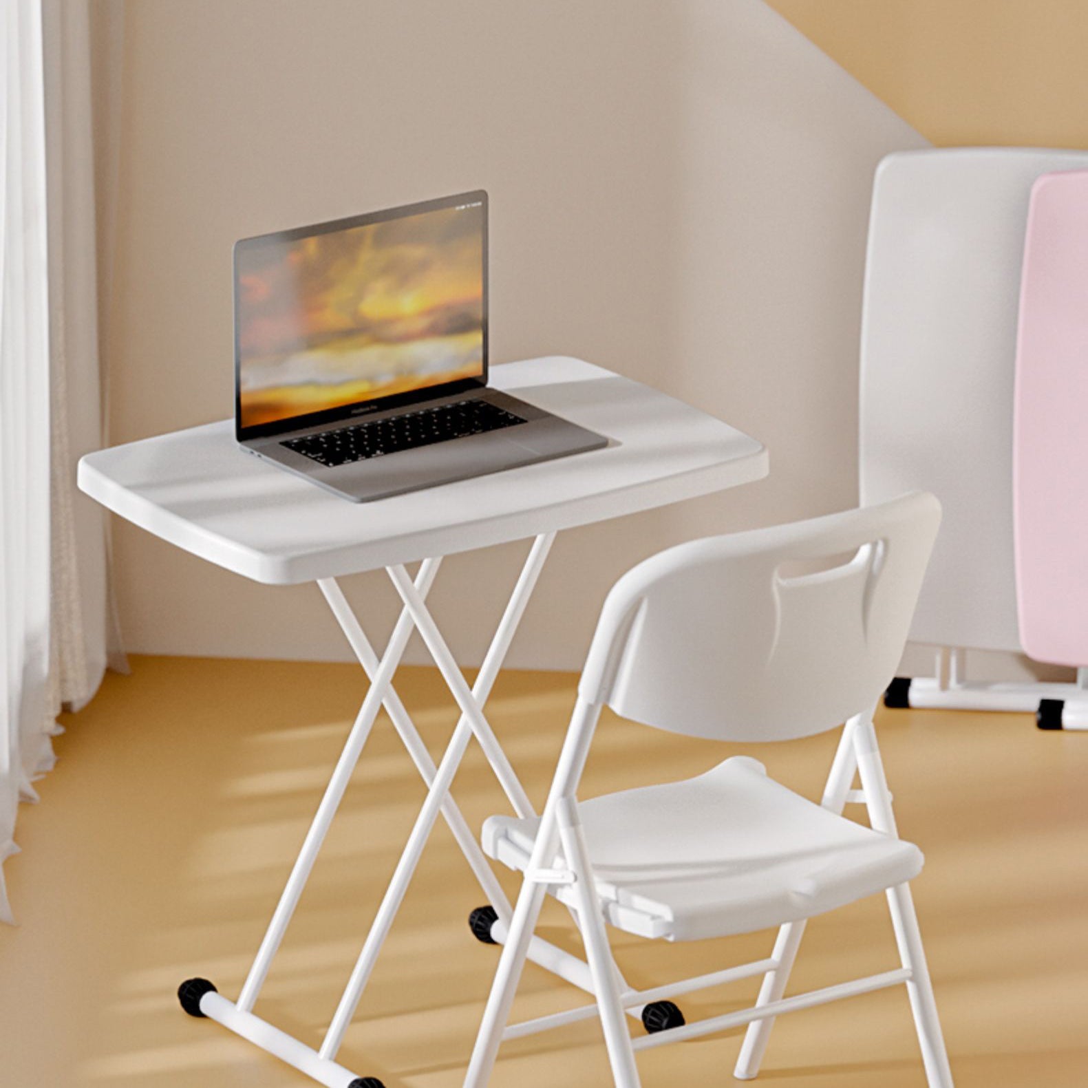 Plastic Rectangular Writing Desk Contemporary Bedroom Folding Desk