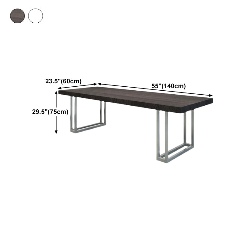 Home Office Rectangular Meeting Table Glam Solid Wood Writing Desk