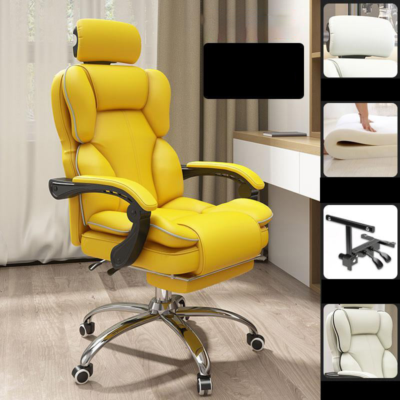 Faux Leather Gaming Chair High Back Modern Home Office Chair with Padded Arms