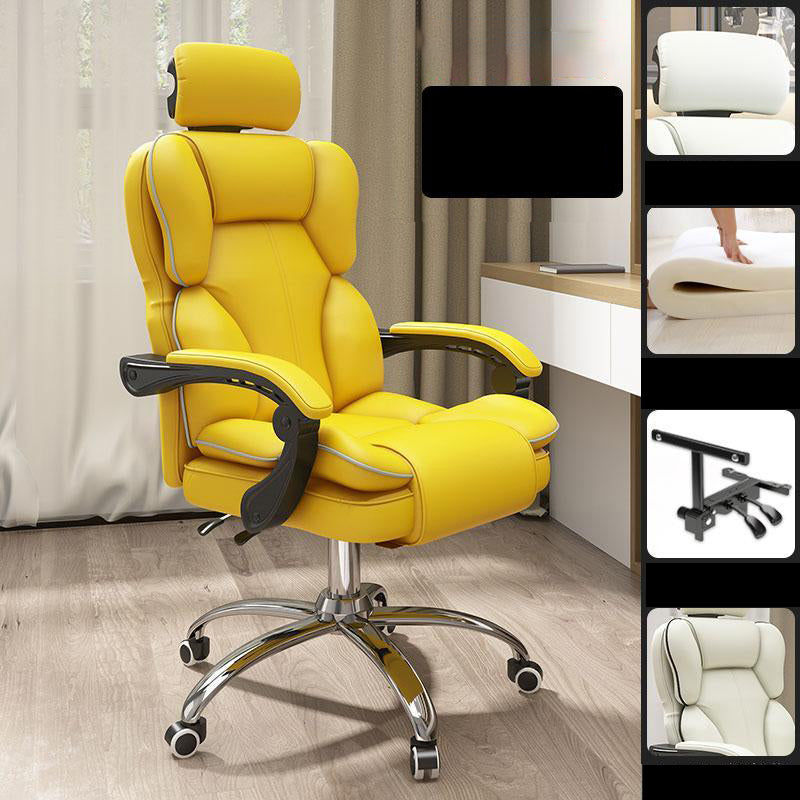 Faux Leather Gaming Chair High Back Modern Home Office Chair with Padded Arms