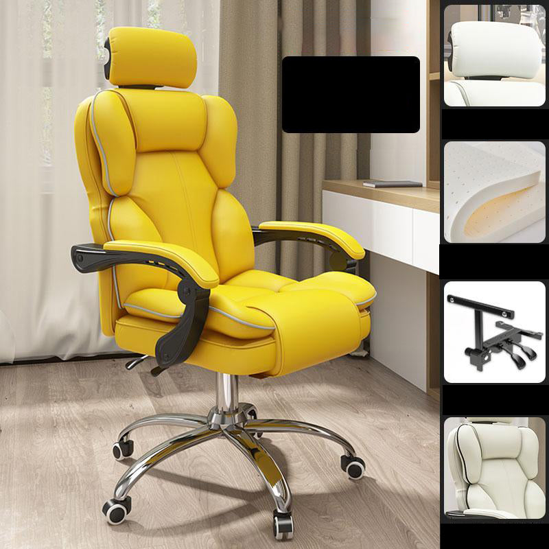 Faux Leather Gaming Chair High Back Modern Home Office Chair with Padded Arms