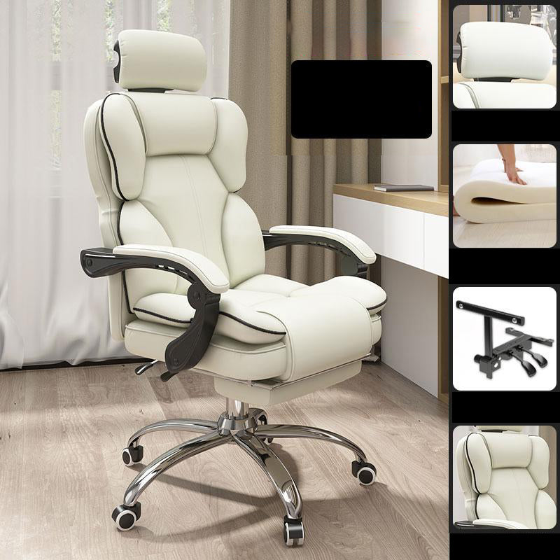 Faux Leather Gaming Chair High Back Modern Home Office Chair with Padded Arms