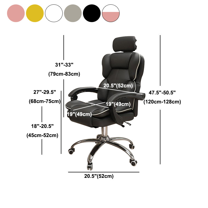 Faux Leather Gaming Chair High Back Modern Home Office Chair with Padded Arms