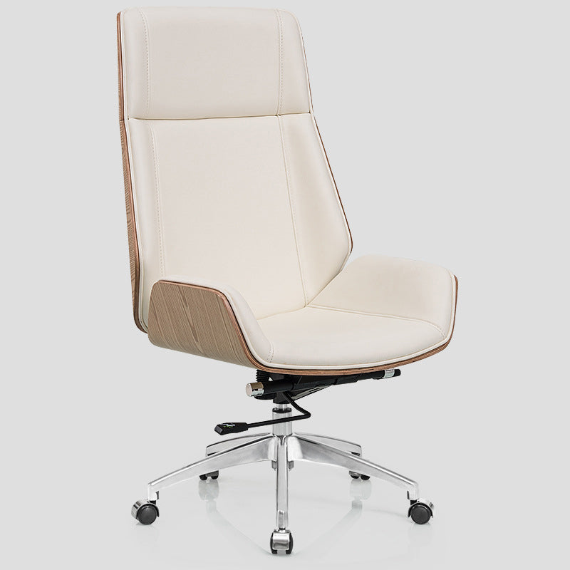 Contemporary Upholstered Armless Desk Chair Height-adjustable Office Chair