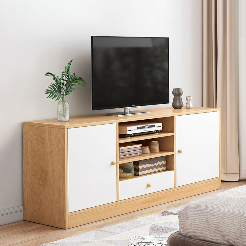 Scandinavian Style Wood TV Stand Open Storage TV Stand Console with Shelves