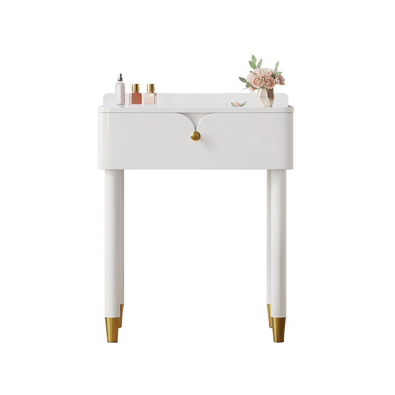 Modern Style Solid Wood Frame Vanity Table Metal Base Dressing Table