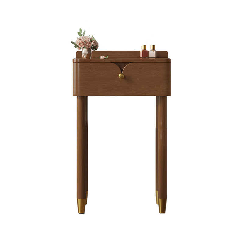 Modern Style Solid Wood Frame Vanity Table Metal Base Dressing Table