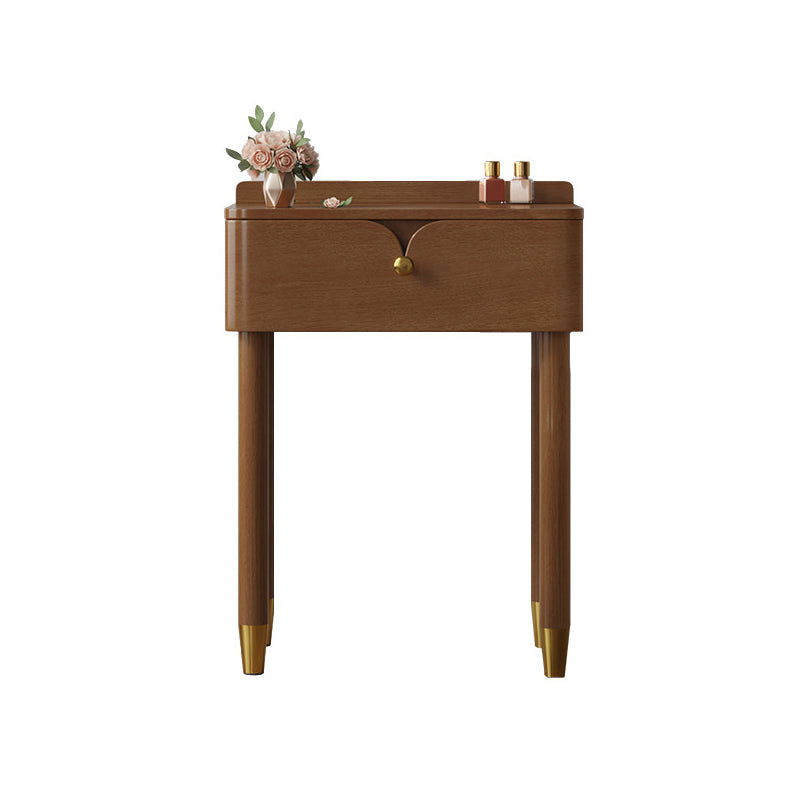 Modern Style Solid Wood Frame Vanity Table Metal Base Dressing Table