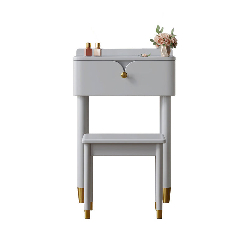 Modern Style Solid Wood Frame Vanity Table Metal Base Dressing Table