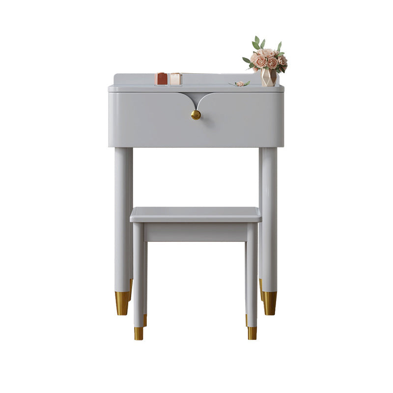 Modern Style Solid Wood Frame Vanity Table Metal Base Dressing Table