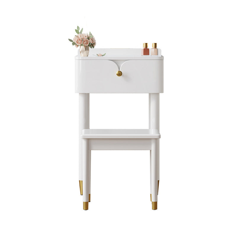 Modern Style Solid Wood Frame Vanity Table Metal Base Dressing Table