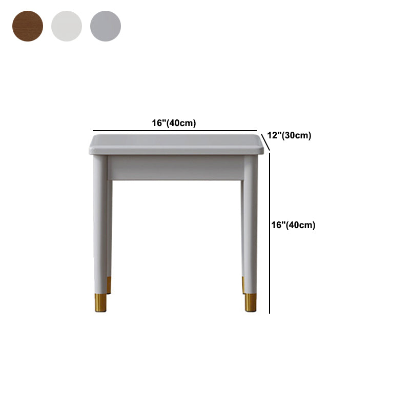 Modern Style Solid Wood Frame Vanity Table Metal Base Dressing Table