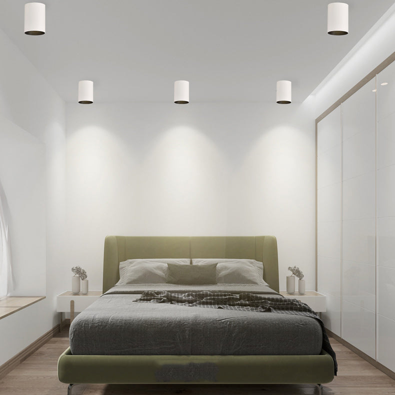 Modern Simple Style Aluminum Ceiling Light Cylinder Shape LED Ceiling Lamp for Bedroom