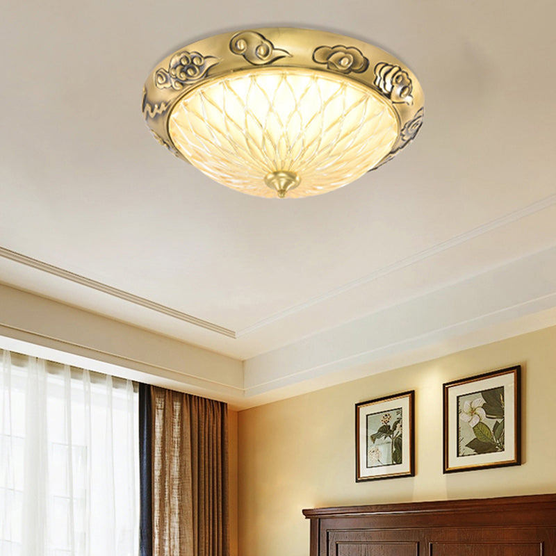 American Colonial Style Crystal Ceiling Light 1 Lights LED Ceiling Mount Light