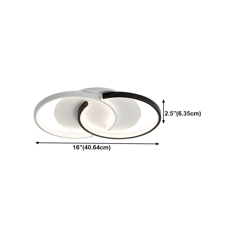 Nordic Style Metal Ceiling Light Geometry Ceiling Lamp with Silica Gel Shade for Bedroom