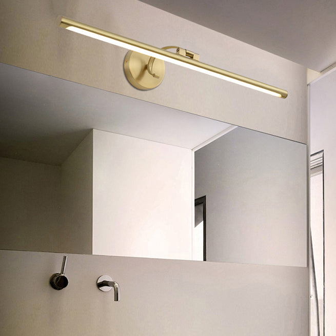 Metal Linear Vanity Sconce Modern Style 1-Light Sconce Lights in Gold