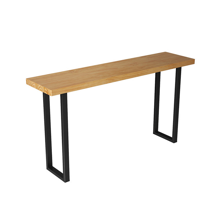 Rectangle Bar Dining Table Contemporary Bar Dining Table with Black Sled Base