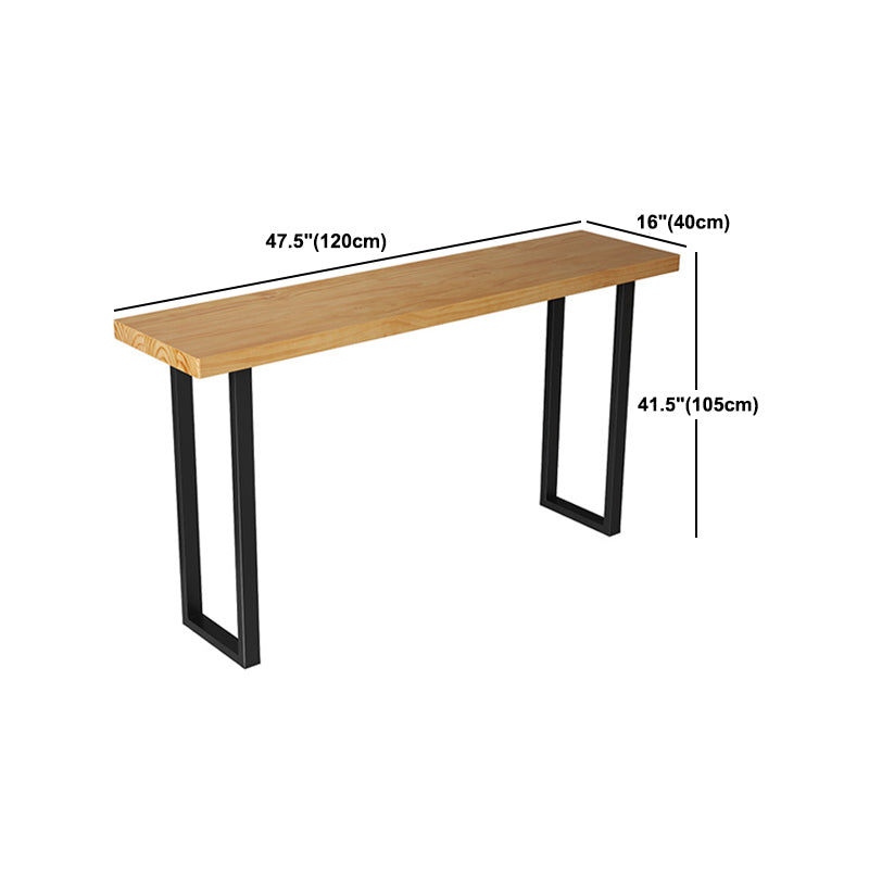 Rectangle Bar Dining Table Contemporary Bar Dining Table with Black Sled Base