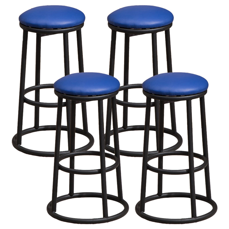 Circular Seat Barstool Industrial Style Bar Stool for Dining Room