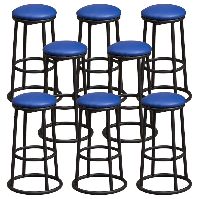 Circular Seat Barstool Industrial Style Bar Stool for Dining Room