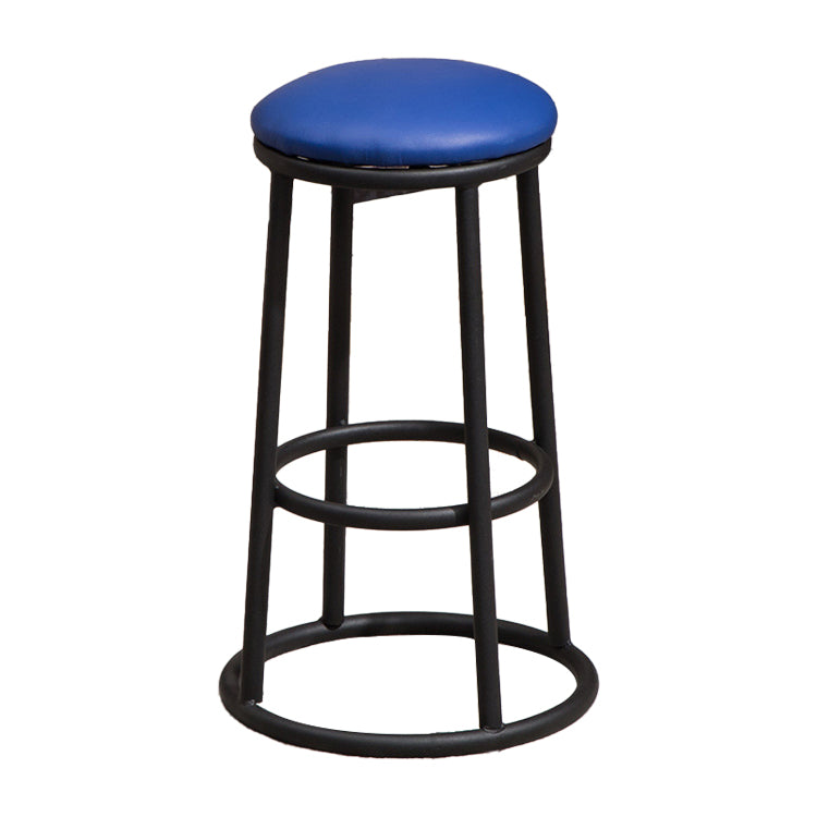 Circular Seat Barstool Industrial Style Bar Stool for Dining Room