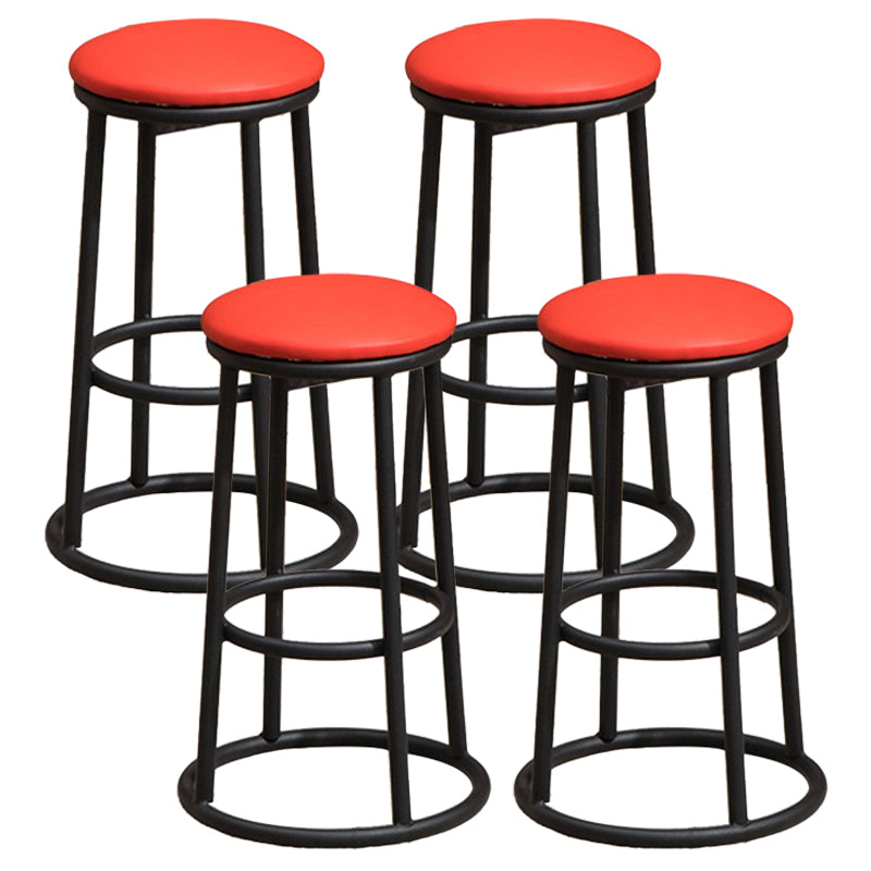 Circular Seat Barstool Industrial Style Bar Stool for Dining Room