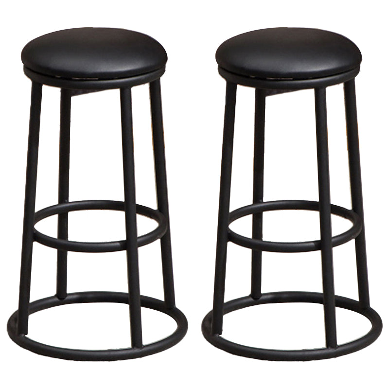 Circular Seat Barstool Industrial Style Bar Stool for Dining Room